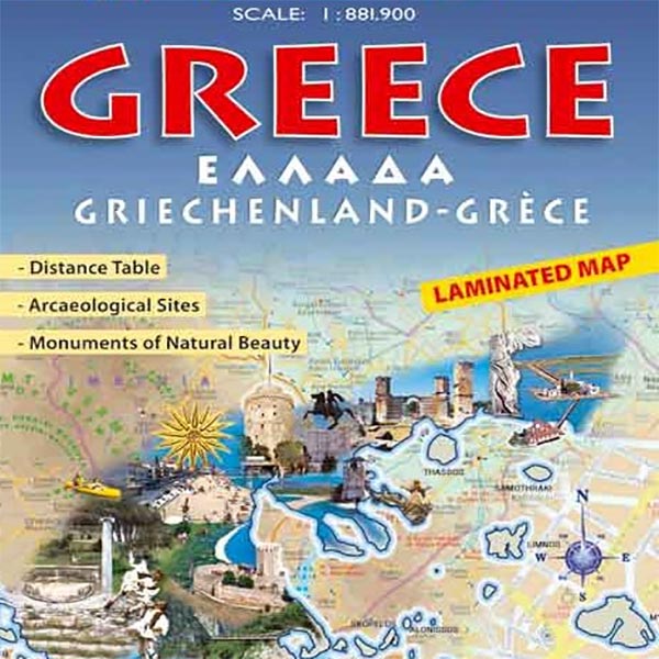 Landkaart Griekenland
